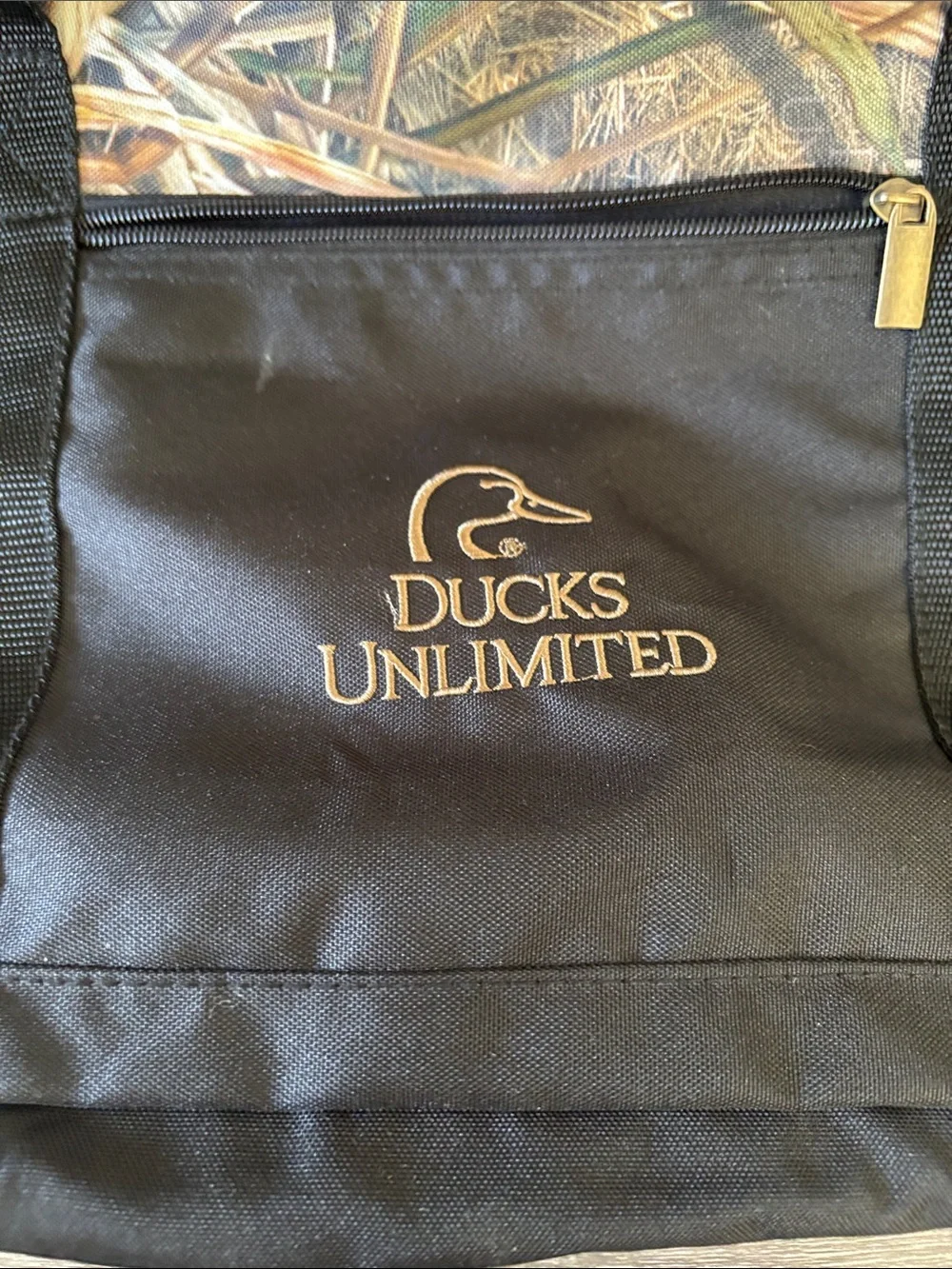 Ducks Unlimited Men's Camo Duffel Bag with Black Trim